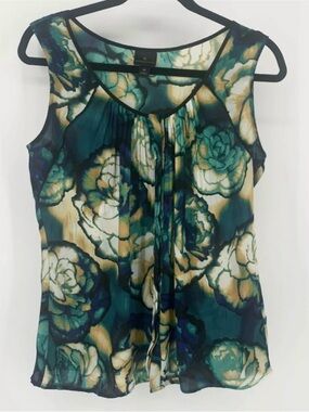 Worthington Teal Floral Chiffon Camisole